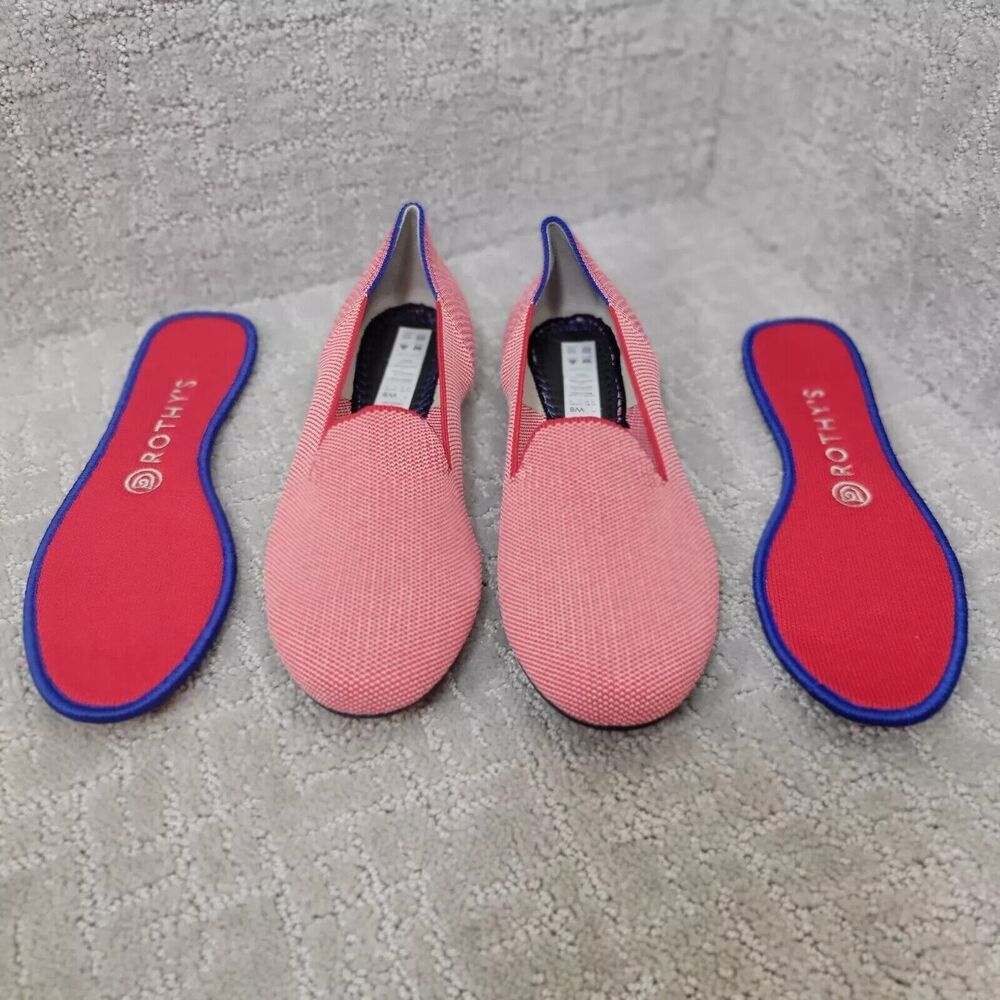Rothy's The Loafers Women's Size 8 US Red Lollipop Textile Slip On Flat Shoes - Picture 9 of 11